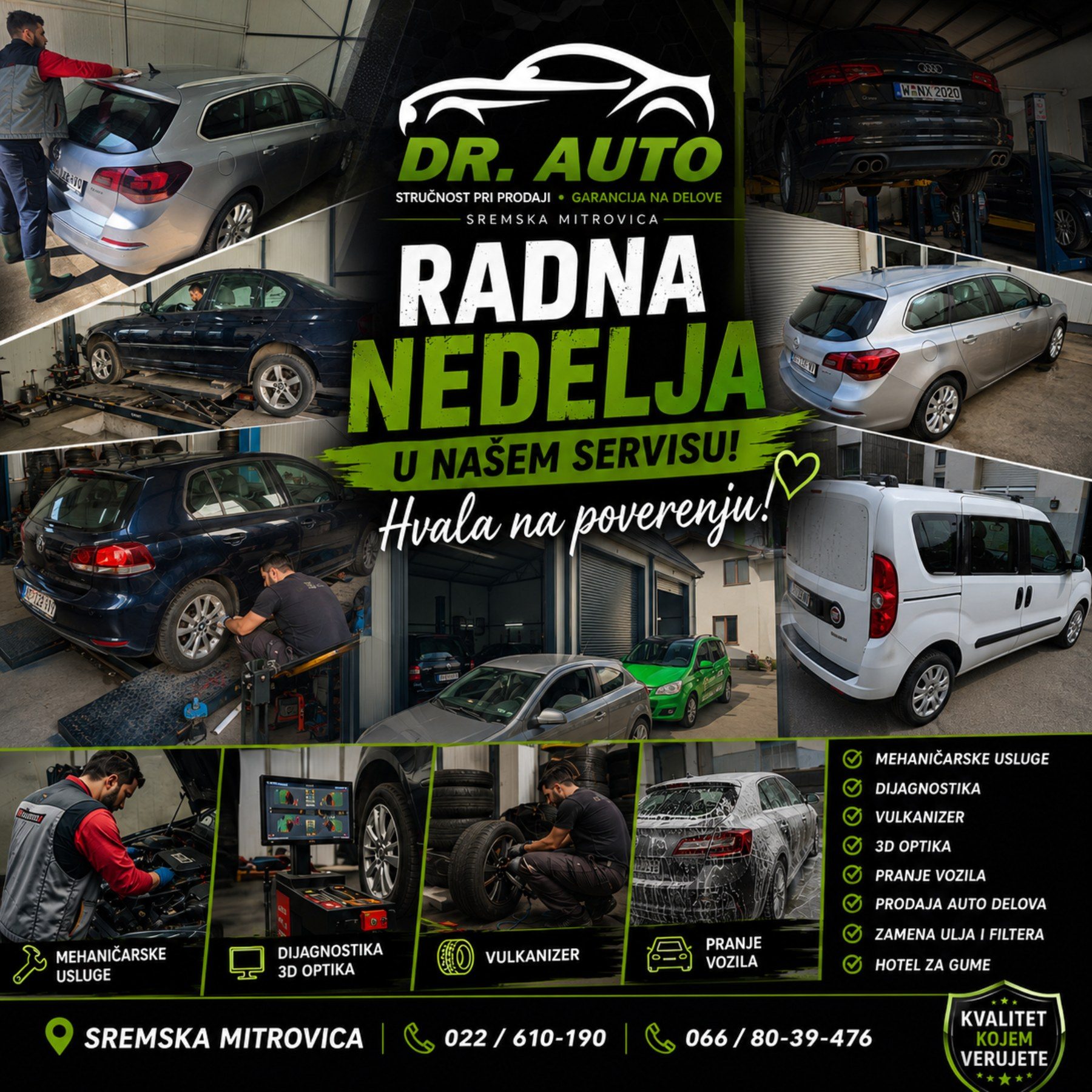 Sve usluge servisa — DR. AUTO